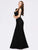 Maxi Long V-Neck Glitter Dress Size 8 Style 19079