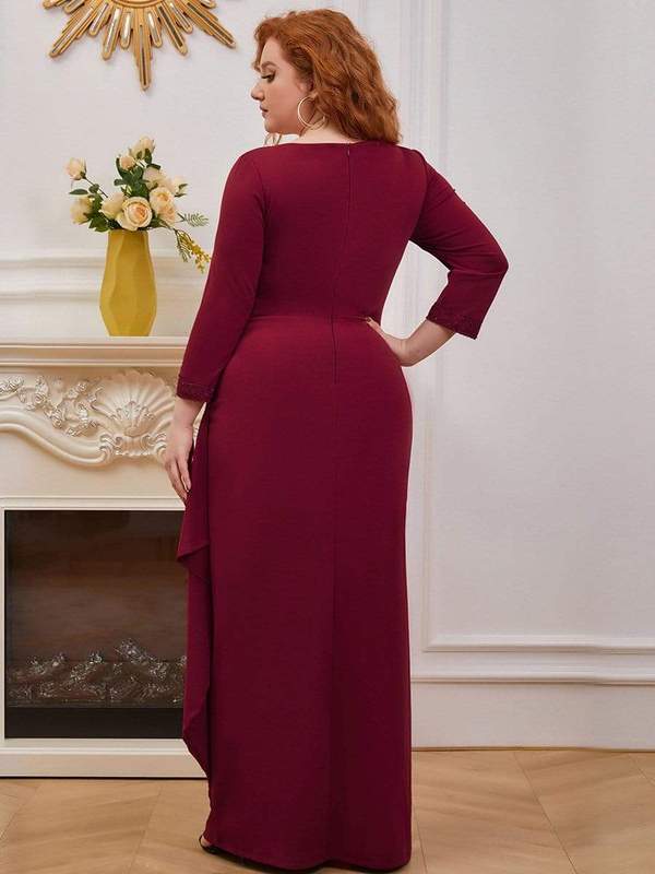 Long 3/4 Sleeve Dress Plus Size 20 Style 13200 - MISS LESTER'S 