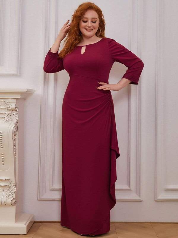 Long 3/4 Sleeve Dress Plus Size 20 Style 13200 - MISS LESTER'S 