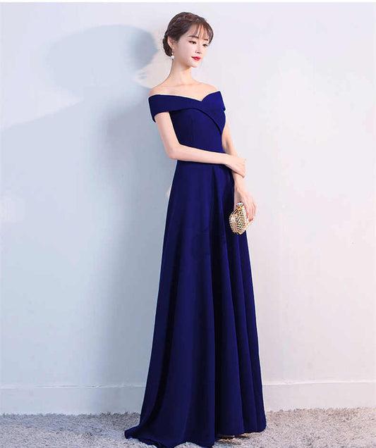 Elegant Off Shoulder Long Gown Size10  Style 4227 - MISS LESTER'S 