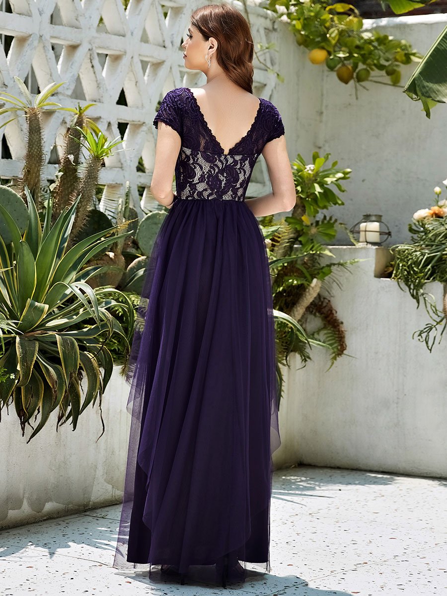 Long Tulle Lace Dress Size 8 Style 50900 - MISS LESTER'S 