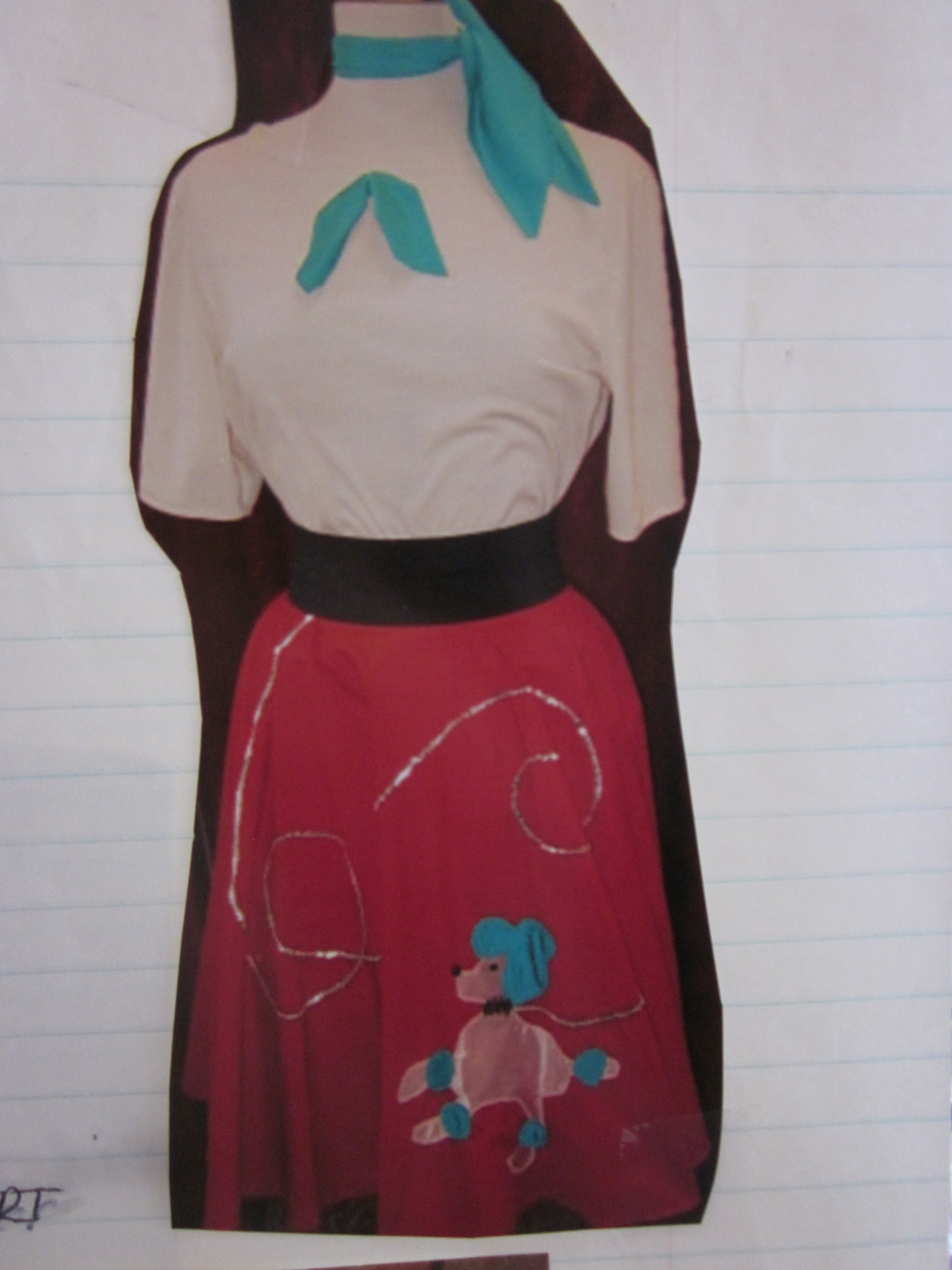 A34   50'S Poodle Skirt Costume Small - MISS LESTER'S 