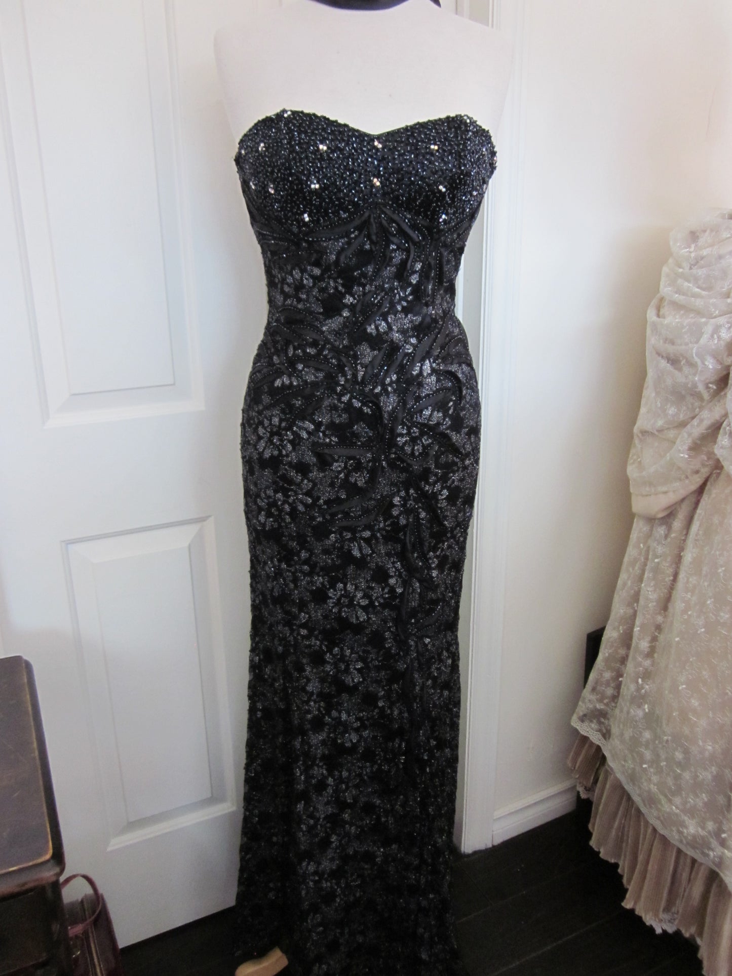 Sweet Heart Strapless Long Gown  Size Small Style 55005 - MISS LESTER'S 
