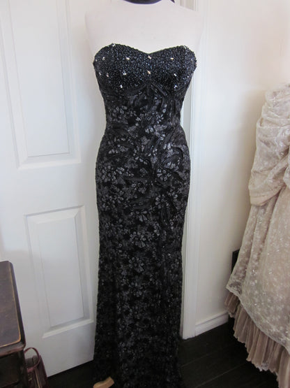 Sweet Heart Strapless Long Gown  Size Small Style 55005 - MISS LESTER'S 