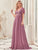 Long Chiffon V-Neck Dress Size 22 Style 58501
