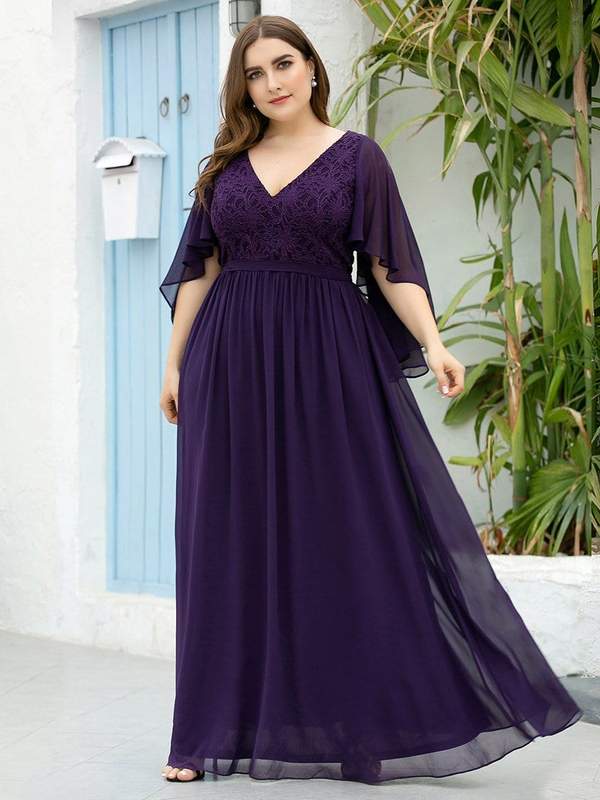 Long Chiffon Dress Plus Size 20 Style 64000 - MISS LESTER'S 
