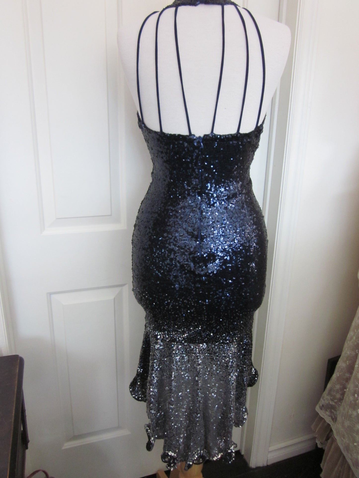 Hi/Low Sequins Dress Size 10 Style 661 - MISS LESTER'S 