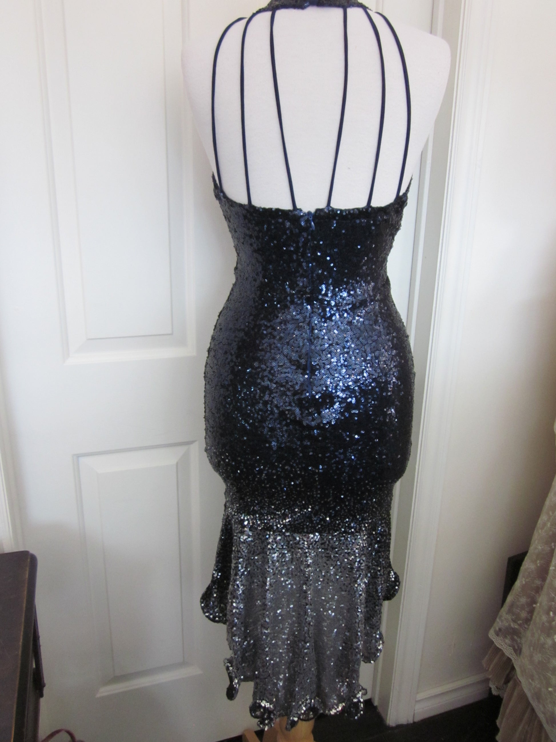 Hi/Low Sequins Dress Size 10 Style 661 - MISS LESTER'S 