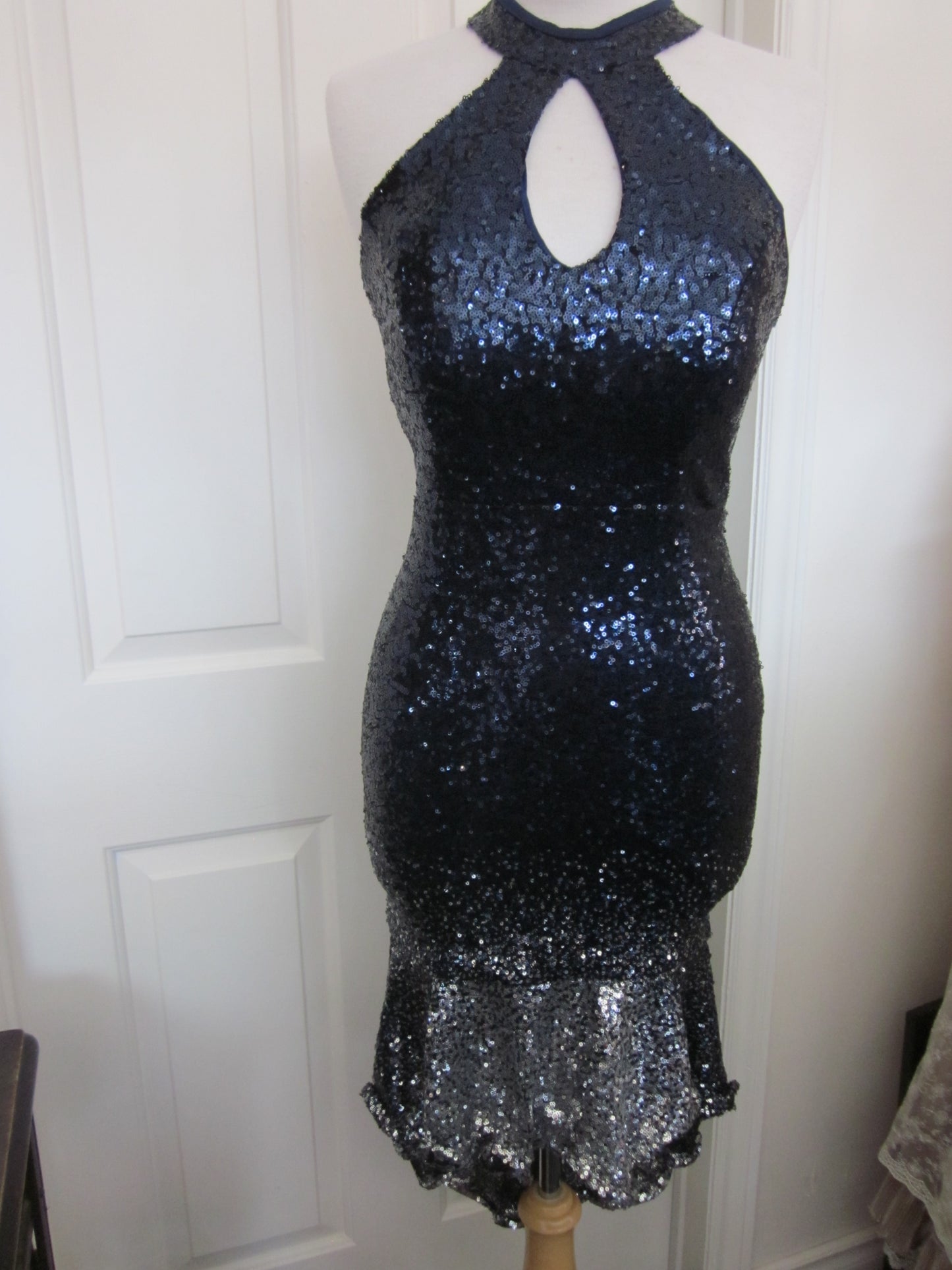 Hi/Low Sequins Dress Size 10 Style 661 - MISS LESTER'S 