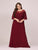 Long Flutter Sleeve Dress Size 24 Style 73004