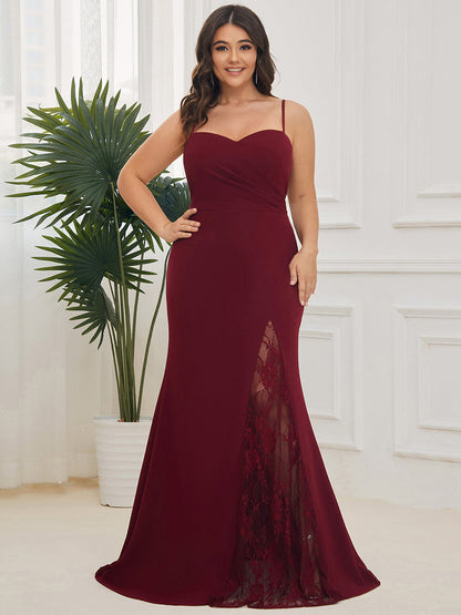 Spaghetti Strap V Neck Fishtail Evening Dresse Style AE00061BD0L - MISS LESTER'S 