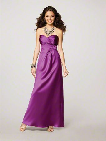 Strapless Satin Long Gown Size 10 Style C7132 - MISS LESTER'S 