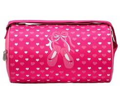 Pink Hart Pattern Slippers Small Duffel Bag Style BAL-12