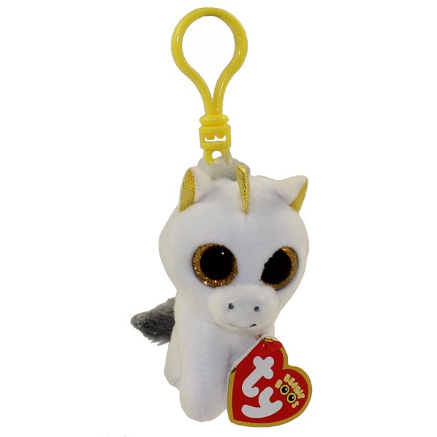 PEGASUS the Unicorn TY Beanie Boo Keychain - MISS LESTER'S 