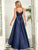 A Line Deep V Neck Asymmetrical Dress Size 12 Style 50175