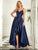 A Line Deep V Neck Asymmetrical Dress Size 12 Style 50175