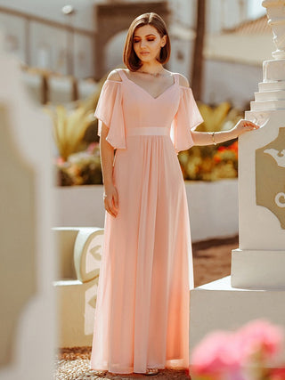 Long Chiffon Off Shoulder Size 14 Style 07871