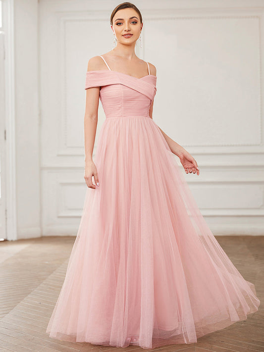 Tulle Off Shoulder Ball Gown Size 6 Style 0331 - MISS LESTER'S 