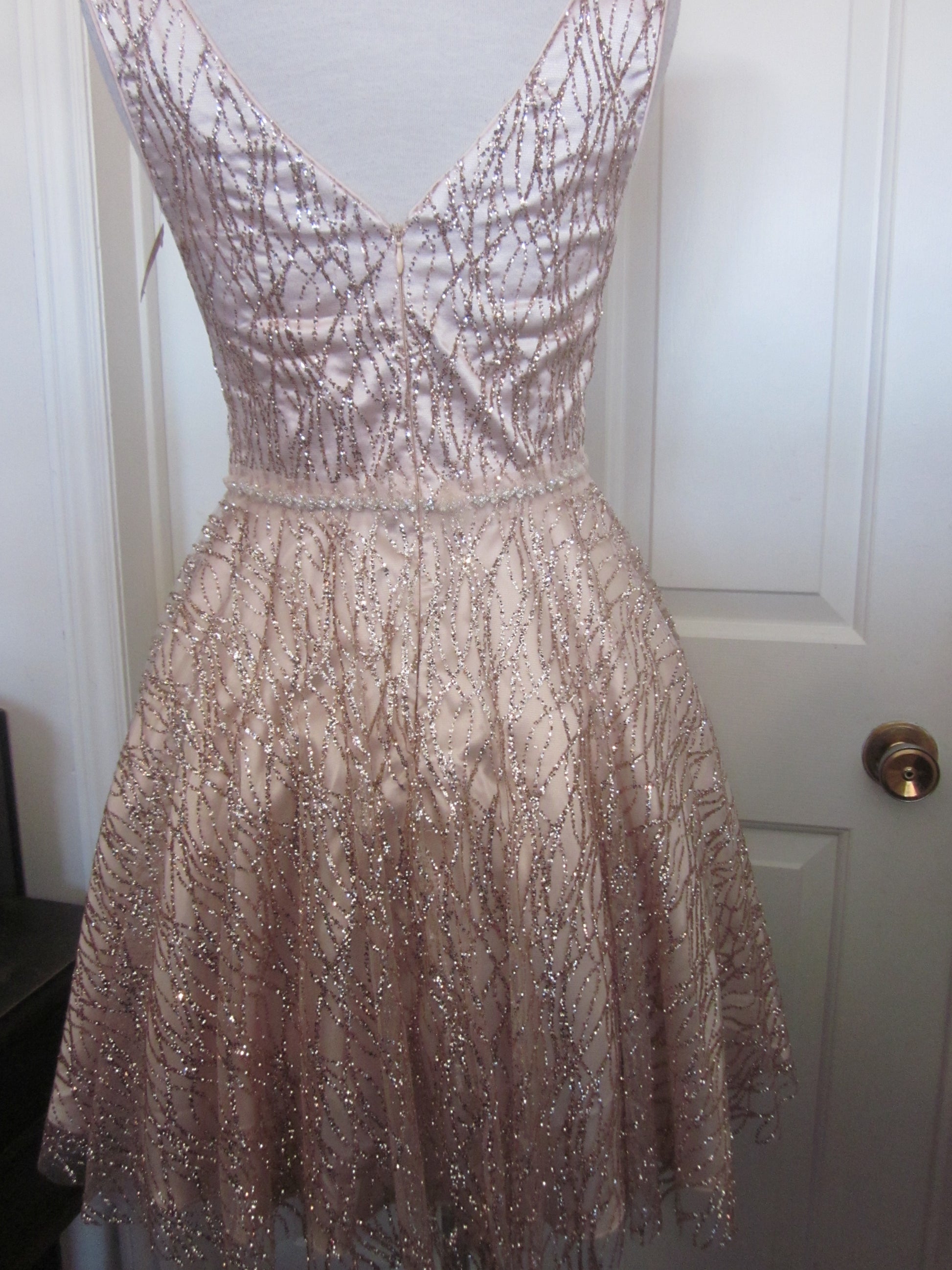 Pink Violet Short Dress Size M Style 3103 - MISS LESTER'S 