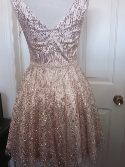 Pink Violet Short Dress Size M Style 3103 - MISS LESTER'S 