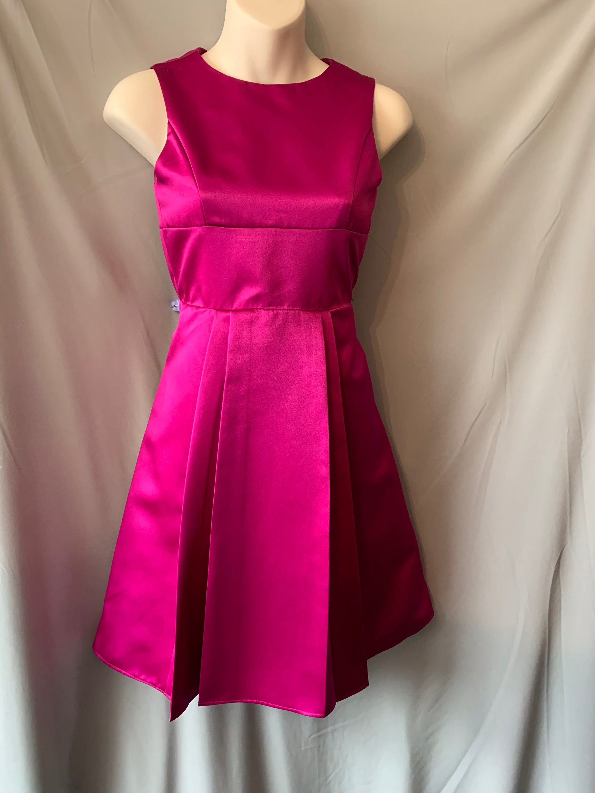 Short Satin Dress Size 4 Style 2669 - MISS LESTER'S 