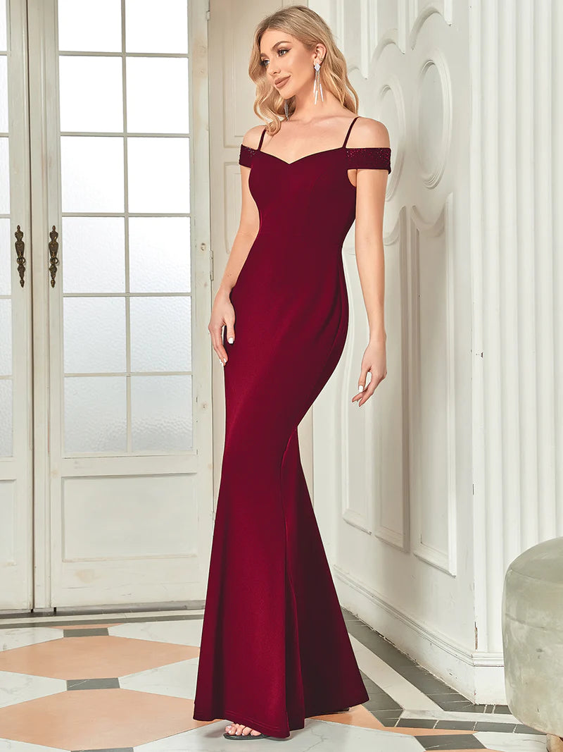 Off The Shoulder Long Gown  Style 50148